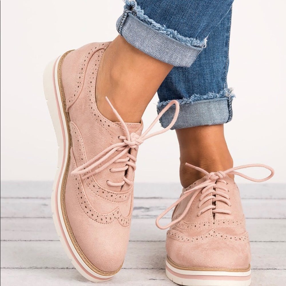 Faux Suede Brogue Shoes label 41 / women’s US 10